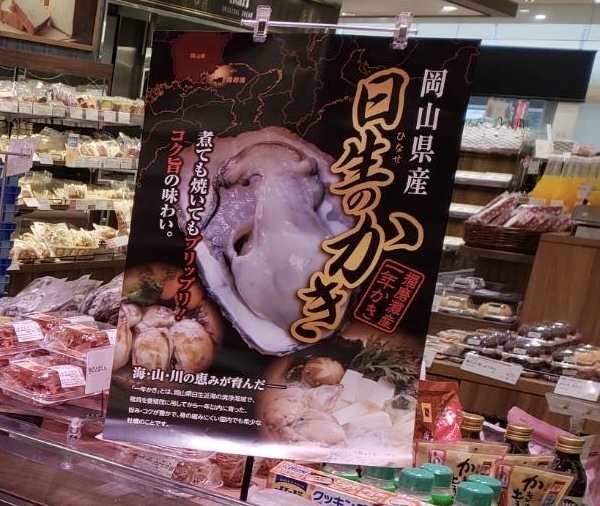 いかりスーパー各店にて岡山県産日生の牡蠣の試食販売実施中！